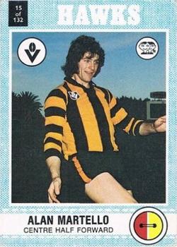 1977 Scanlens VFL #15 Alan Martello Front